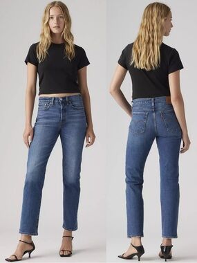 LEVI’S Wedge Vintage-Inspired Denim Button Fly Jeans Med Wash ❤️